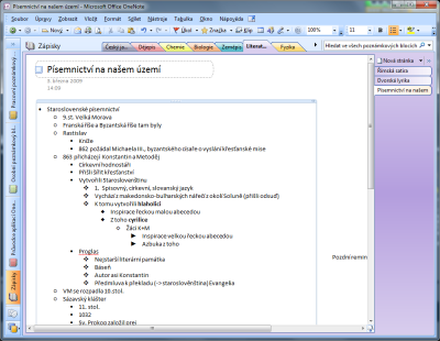 tahle to vypada, treba se ti to bude hodit (predpokladam ze ON pouzivas na psani poznamek