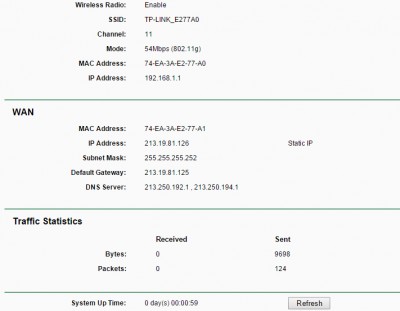 Takto to vypadá v administraci routeru