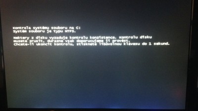 Kontrola systému souboru na C: