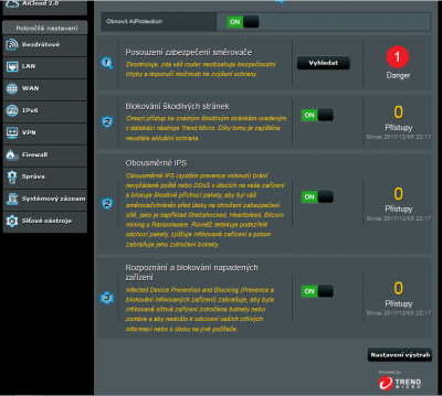 AiProtection - zabezpečení vlastní sítě