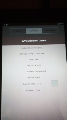 Úroveň nabití po dokončení nabíjení