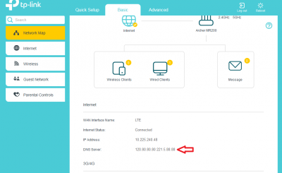 Zjištění IP adres DNS serverů poskytovatele