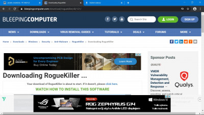 tak  na potreti to z posledního linku klaplo ... ale nazev se mi nejak nepozdava ... RogueKiller_setup_ref3.exe , to ref3 mi nevestí nic dobreho :D už fakt dostavam strach si pred kompem upustit methanek