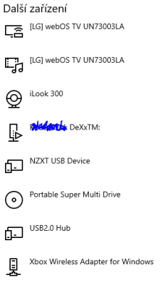 Další zařízení - Nastavení