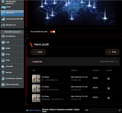 Porty v gaming režimu