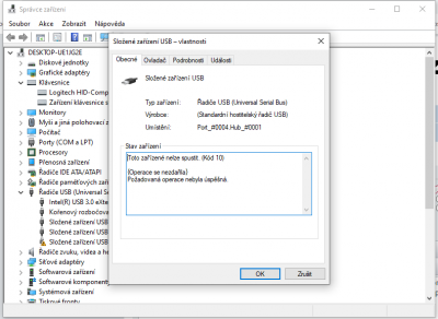 operace nebyla úspěšná